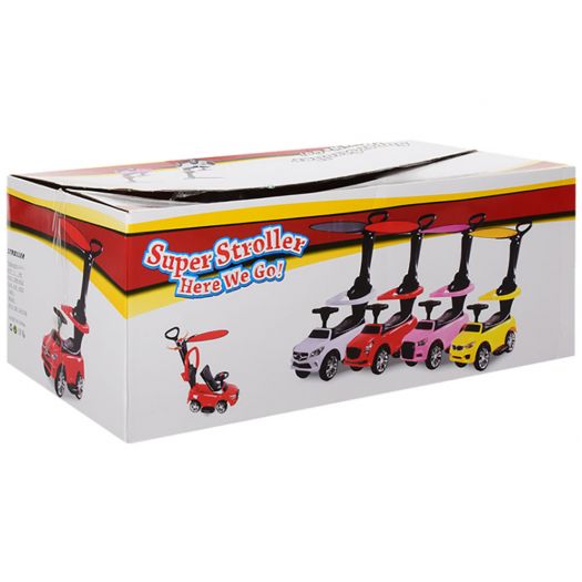 Каталка-толокар Bambi Racer 2в1 з батьківською ручкою, білий M 3503B-1  купити