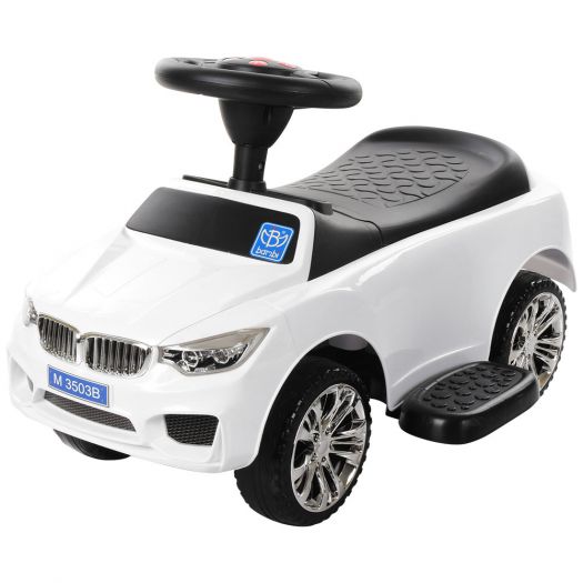 Каталка-толокар Bambi Racer 2в1 з батьківською ручкою, білий M 3503B-1   замовити