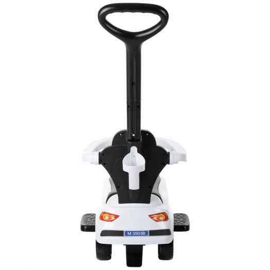 Каталка-толокар Bambi Racer 2в1 з батьківською ручкою, білий M 3503B-1   в Україні