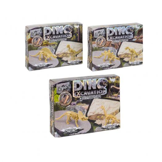 Набір Danko Toys DINO EXCAVATION для проведення розкопок Динозаври в асортименті DEX-01-04,05,06  купити