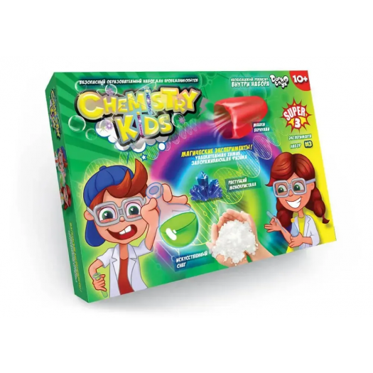 Безпечний освітній набір для проведення дослідів Danko Toys CHEMISTRY KIDS CHK-02-01U,02U,03  купити