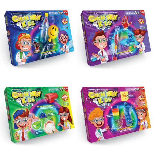 Безпечний освітній набір для проведення дослідів Danko Toys CHEMISTRY KIDS CHK-02-01U,02U,03   замовити