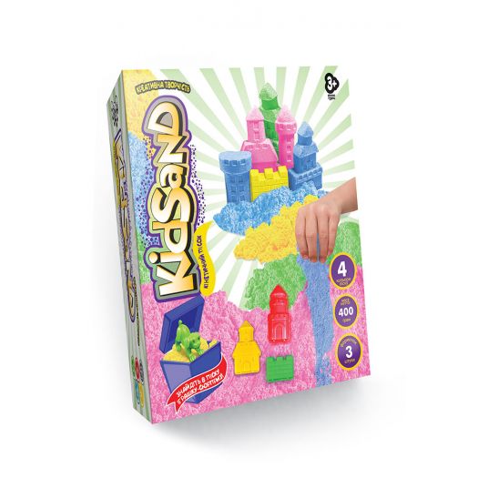 Кінетичний пісок Danko Toys KidSand 400 г KS-04-01,02,03U  купити