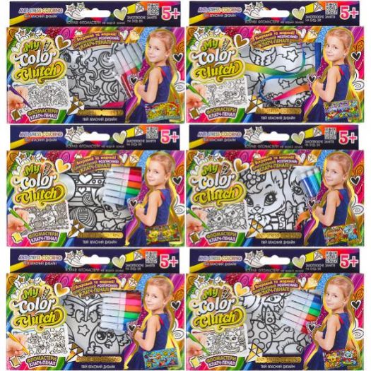 Набір для малювання  Danko Toys My Color Clutch клатч-пенал-розмальовка CCL-02-01U02U03U...06U  купити