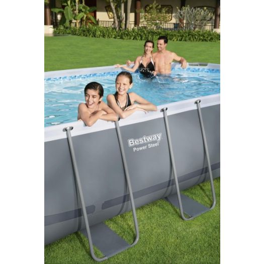 Басейн каркасний Bestway овальний 549х274х122 см фільтр-насос сходи, тент 56710   замовити