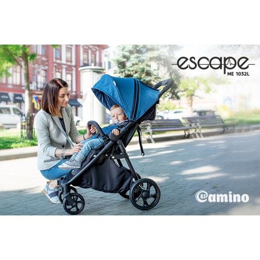 Візок дитячий El Camino ESCAPE синій ME 1032L Denim Black  купити