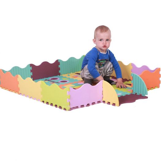 Дитячий килимок-пазл Baby Great Швидкий транспорт з бортиком GB-M129V2E  купити