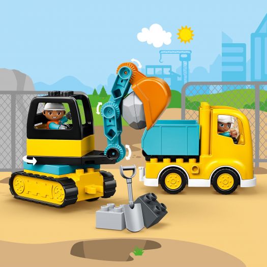 Конструктор LEGO Duplo Вантажівка та гусеничний екскаватор 10931  купити