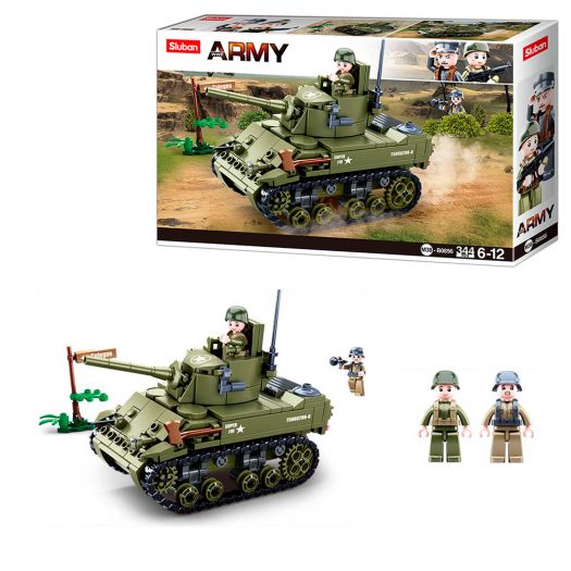 Конструктор SLUBAN Army Легкий танк М5 M38-B0856  купити