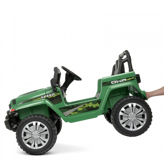 Електромобіль дитячий Bambi Racer джип на радіокеруванні темно-зелений M 4557EBLR-10  купити