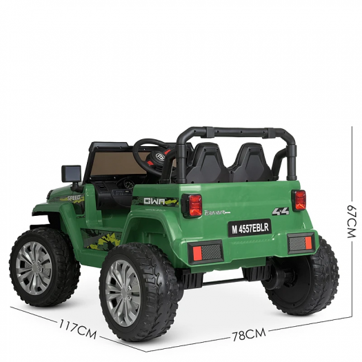 Електромобіль дитячий Bambi Racer джип на радіокеруванні темно-зелений M 4557EBLR-10   замовити