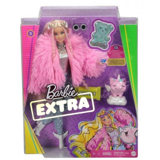 Лялька Barbie Екстра в рожевому пухнастому жакеті GRN28   в Україні