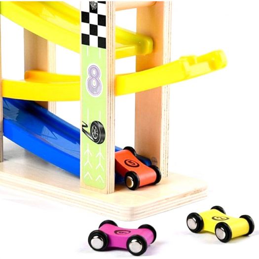 Дерев'яна іграшка Tree Toys Трек, машинки 8 шт. MD 2541  купити