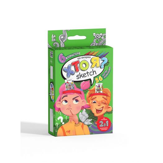 Розважальна та розвивальна настільна гра Danko Toys Хто Я? Scetch HIM-06-01U  купити