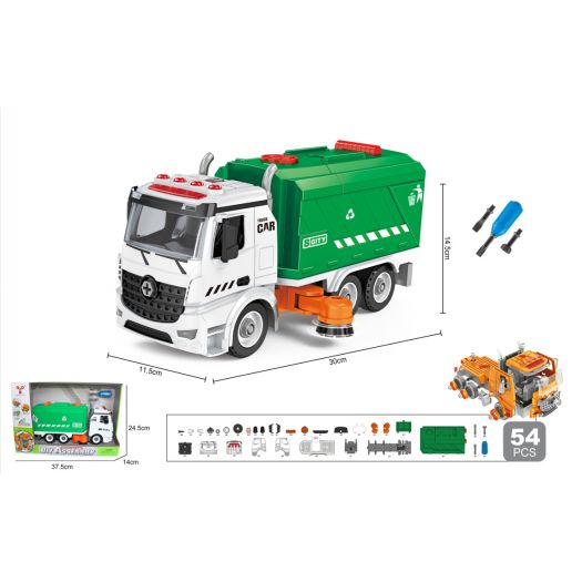 Конструктор на шурупах Heavy Truck Сміттєвоз інерційний YW9082B  купити