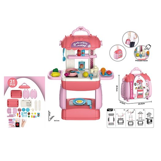 Кухня Bowa мийка, посуд, продукти, 31 деталь  8781P  купити
