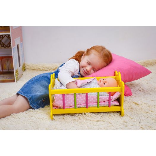 Лялькове дерев'яне ліжечко Vladi Toys маленьке RW1205   замовити