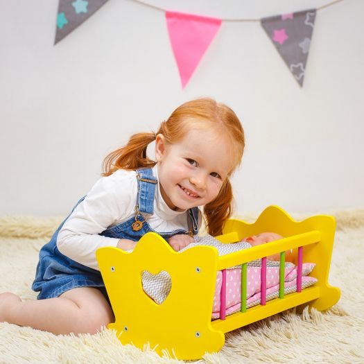 Лялькове дерев'яне ліжечко Vladi Toys маленьке RW1205   замовити
