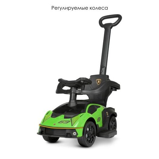 Каталка-толокар Bambi Racer Lamborgini 2в1 з батьківською ручкою, зелений 661-5  купити