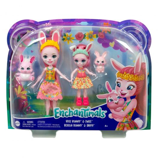Ігровий набір Enchantimals Друзі-малюки Кролик Брі з молодшою ??сестричкою HCF84   замовити