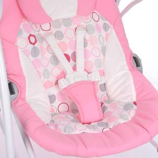 Шезлонг-гойдалка EL CAMINO Sensa рожева ME 1028 Circles Pink   в Україні