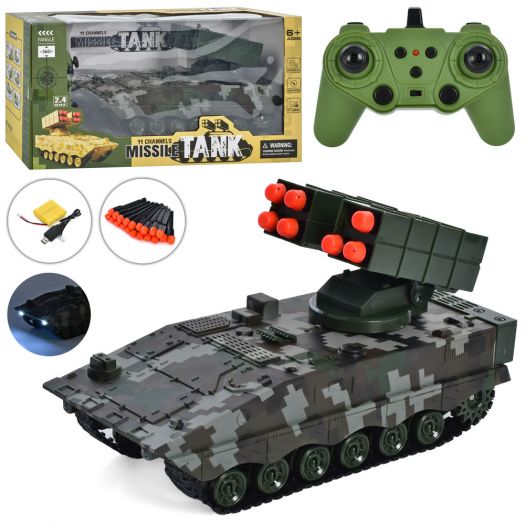 Танк радіокерований, 2,4G, USB, оберти на 360, стріляє 9904   в Україні