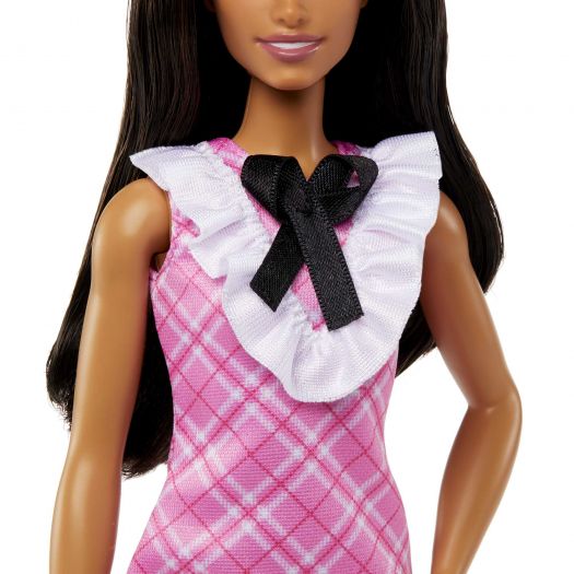 Лялька Barbie Fashionistas у рожевій сукні з жабо HJT06   замовити