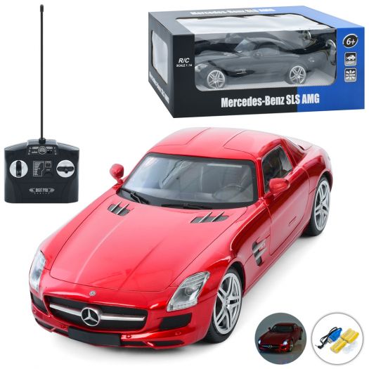 Машина Mercedes-Benz SLS радіокеравана 2,4G, 1:14, гумові колеса в асортименті 2024   замовити