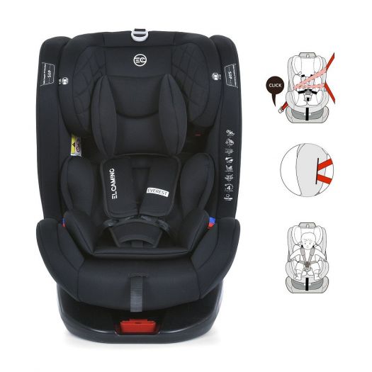 Автокрісло дитяче El Camino Everest чорне ME 1114 Black   замовити