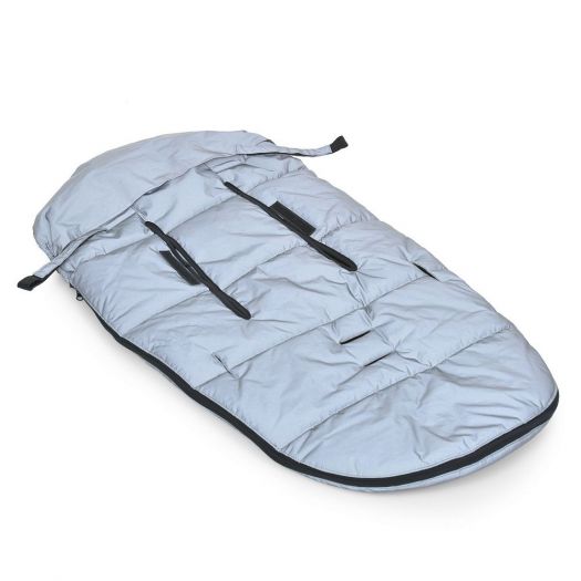 Конверт у візок дитячий El camino світловідбівний, 100х53 см сірий ME 1131 Footmuff Plus Reflective   в Україні