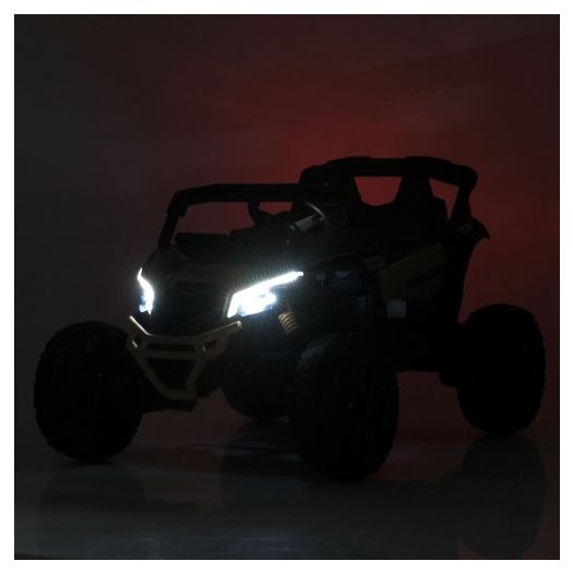 Електромобіль дитячий Bambi Racer джип на радіокеруванні, чорно-бежевий M 5099EBLR-RS(24V)   замовити