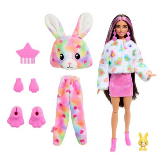 Лялька Barbie Cutie Reveal Кольорові пушистики Кролик HRK38   замовити