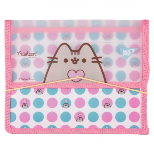 Папка для зошитів YES пластикова на резинці В5 Pusheen. Heart 492209   в Україні