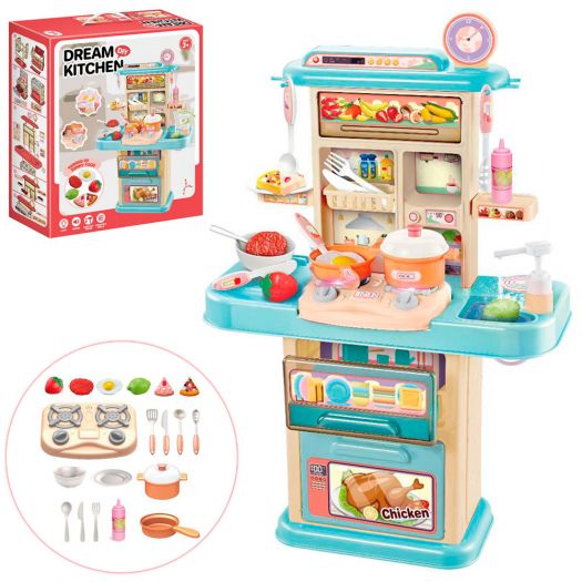 Дитяча кухня Dream Kitchen мийка , духовка, плита, посуд, продукти 70T-1   замовити
