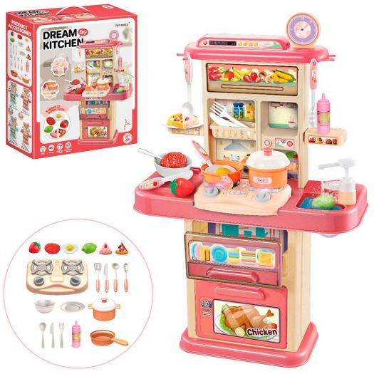 Дитяча кухня Dream Kitchen мийка , духовка, плита, посуд, продукти 70T-2  купити