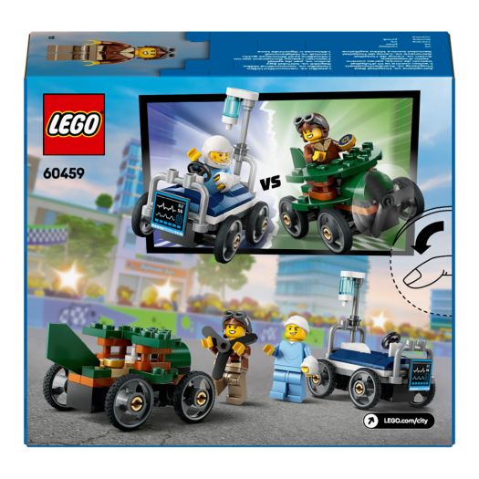 Конструктор LEGO City Літак проти лікарняного ліжка Набір для перегонів 60459   в Україні