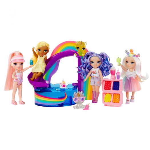 Ігровий набір з лялькою Rainbow High Littles Веселкове свято в басейні 522249  купити
