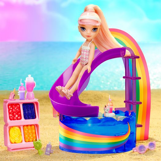 Ігровий набір з лялькою Rainbow High Littles Веселкове свято в басейні 522249  купити