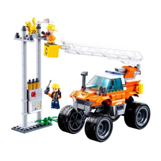 Конструктор SLUBAN Metropolis 2в1 машина с єлектричним стовпом M38-B1288   в Україні