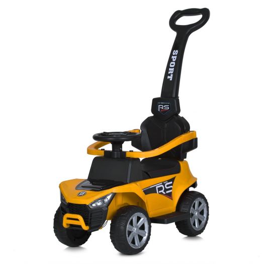 Електромобіль Bambi Racer 2в1 каталка-толокар з батьківською ручкою жовтий M 5764EBLR-5   в Україні