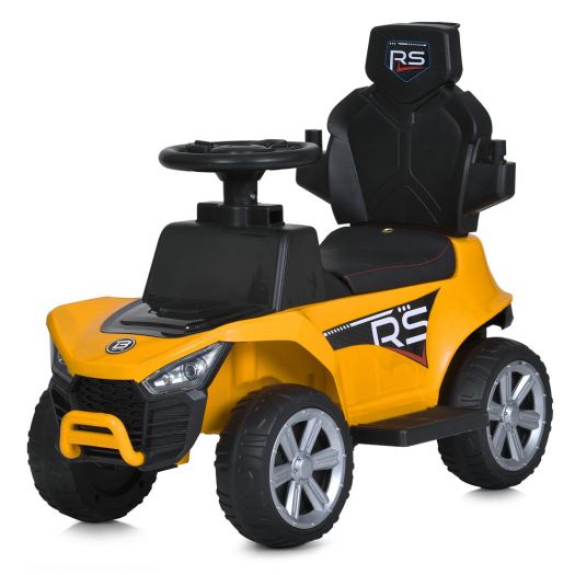 Електромобіль Bambi Racer 2в1 каталка-толокар з батьківською ручкою жовтий M 5764EBLR-5  купити