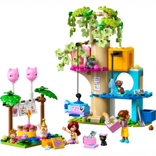 Конструктор LEGO Friends День народження кота і будинок на дереві 42666  купити
